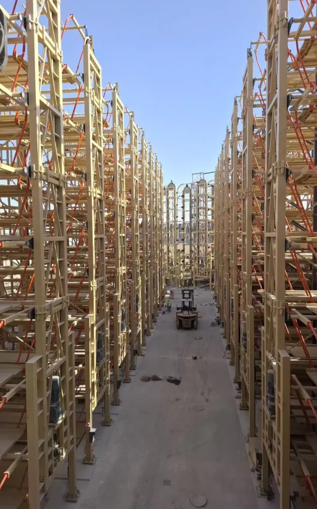 Steel Structure Framework of Automatic Parking System, Parking Lift Construction Site