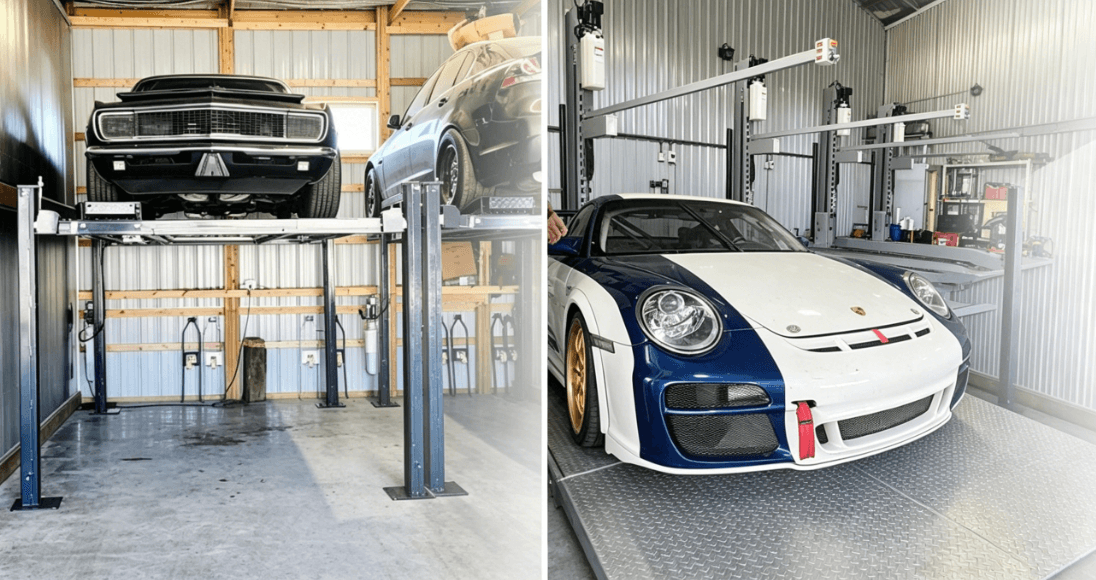 two post parking lift vs four post parking lift