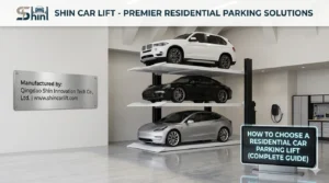 Shin Car Lift 2-post 3-car stacker parking lift guide by Qingdao Shin Innovation Tech Co Ltd
