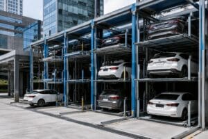Automated parking system for high-density urban parking capacity