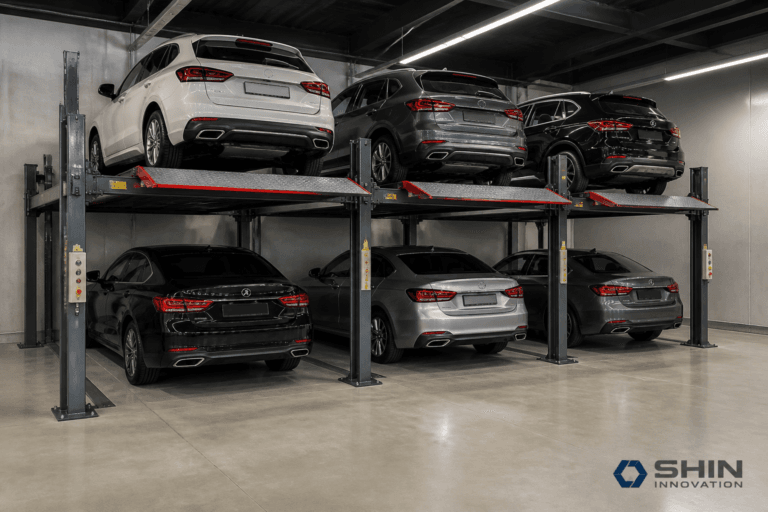 Parking lift for small garage vehicle capacity