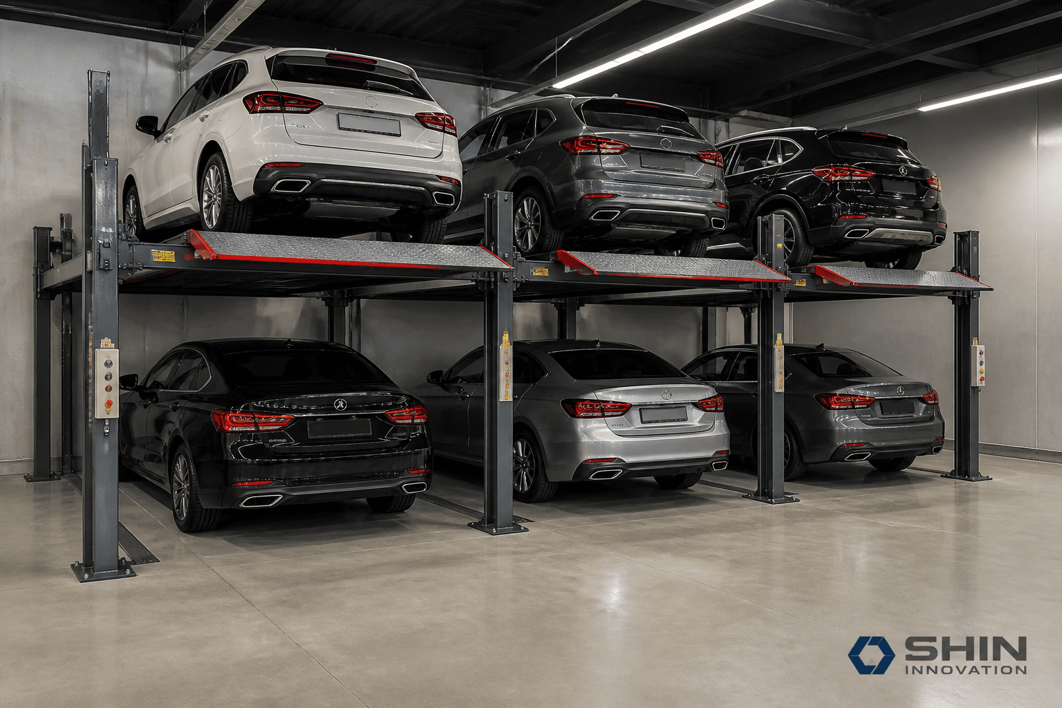 Parking lift for small garage vehicle capacity